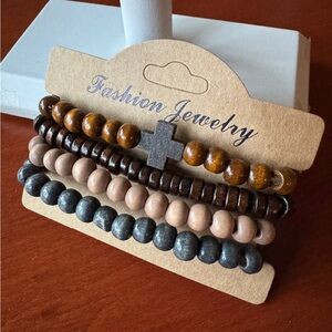 Four Stretch Beaded Bracelet Set